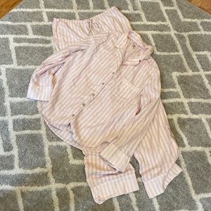 Victoria Secrets PJs pink and white size Med
